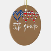 おもしろい第5級先生旗ハート先生第4級 セラミックオーナメント (右)