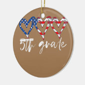 おもしろい第5級先生旗ハート先生第4級 セラミックオーナメント (左)