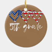 おもしろい第5級先生旗ハート先生第4級 セラミックオーナメント (裏面)