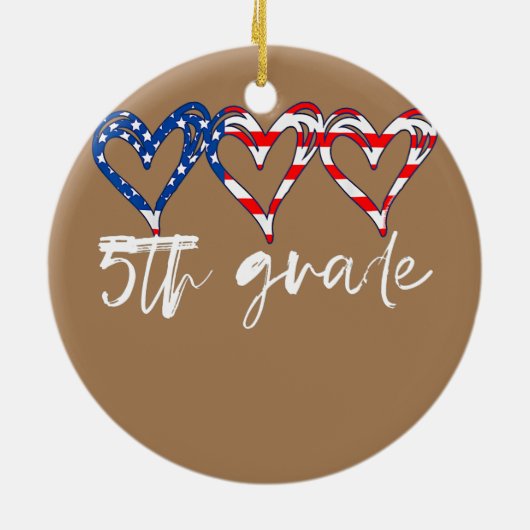 おもしろい第5級先生旗ハート先生第4級 セラミックオーナメント (裏面)