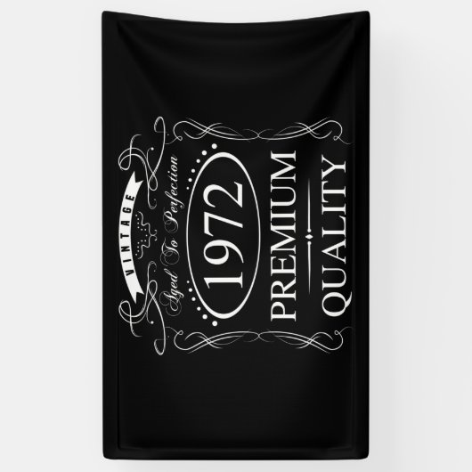 おもしろい第50期誕生日ヴィンテージ1972 横断幕