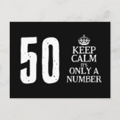 おもしろい第50誕生日保穏はがきテンプレート ポストカード (正面)