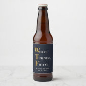 おもしろい第50誕生日WTFユーモアのあるカスタム ビールラベル (正面)