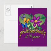 おもしろい第70誕生日ギフト ポストカード (正面/裏面)