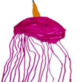 おもしろい第8誕生日海獣漫画クラゲ カード