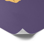 おもしろい箒、カボチャ、幽霊の猫 ポスター (角)