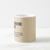 おもしろい管理アシスタント定義 コーヒーマグカップ (中央)