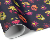 おもしろい糖スカルフローラ曼荼羅 ラッピングペーパー (ロールコーナー)