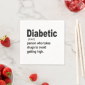 おもしろい糖尿病型1定義認識度ギフト スタンダードカクテルナプキン (インサイチュ)