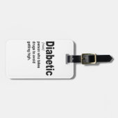 おもしろい糖尿病型1定義認識度ギフト ラゲッジタグ (正面横)