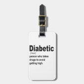 おもしろい糖尿病型1定義認識度ギフト ラゲッジタグ (正面縦)