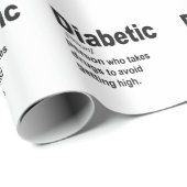 おもしろい糖尿病型1定義認識度ギフト ラッピングペーパー (ロールコーナー)