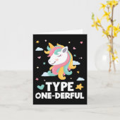 おもしろい糖尿病性糖尿病1型糖尿病1Derful Unico カード (黄色い花)