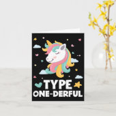 おもしろい糖尿病性糖尿病1型糖尿病One-derful Unico カード (黄色い花)