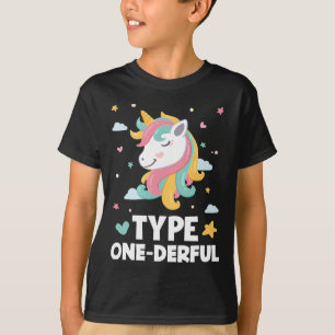 おもしろい糖尿病性糖尿病1型糖尿病One-derful Unico Tシャツ