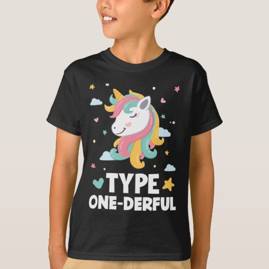 おもしろい糖尿病性糖尿病1型糖尿病One-derful Unico Tシャツ (正面)