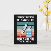 おもしろい糖尿病性糖尿病1型糖尿病T1D自己注射I カード (黄色い花)