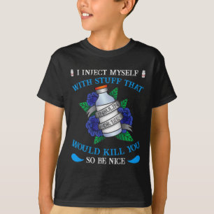 おもしろい糖尿病性糖尿病1型糖尿病T1d自己注射I Tシャツ