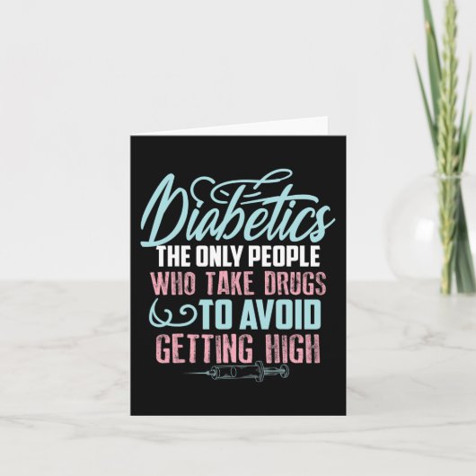 おもしろい糖尿病認識度ギフトかわいい糖尿病少年ギル カード (正面)