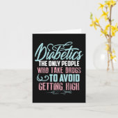 おもしろい糖尿病認識度ギフトかわいい糖尿病少年ギル カード (黄色い花)