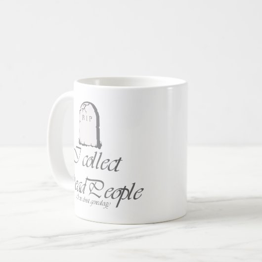 おもしろい系図学コレクト死者 コーヒーマグカップ (正面左)