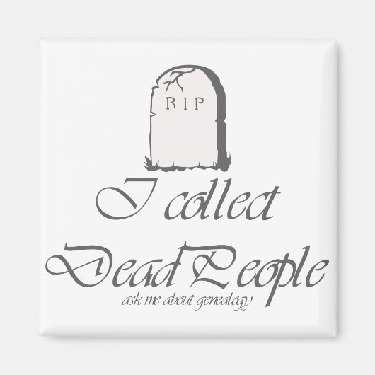 おもしろい系図学コレクト死者 マグネット (正面)