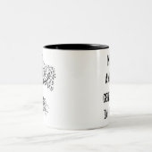 おもしろい系図+カスタム+アレンジ+祖先 ツートーンマグカップ (中央)