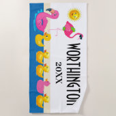 おもしろい系 ビーチタオル (正面)