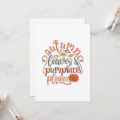 おもしろい紅葉秋ことわざ カード (正面/裏面インサイチュ)