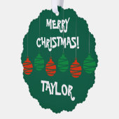 おもしろい紙付きクリスマスオーナメントカード オーナメントカード (左)