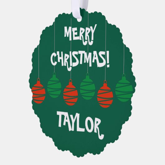 おもしろい紙付きクリスマスオーナメントカード オーナメントカード (左)