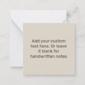 おもしろい紙吹雪フェイクゴールドフォイルスクリプト ノートカード (裏面)