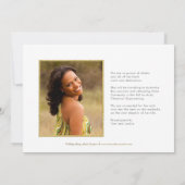 おもしろい紙吹雪写真卒業パーティー招待状 招待状 (裏面)