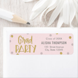おもしろい紙吹雪卒業パーティ差出人住所ラベル ラベル