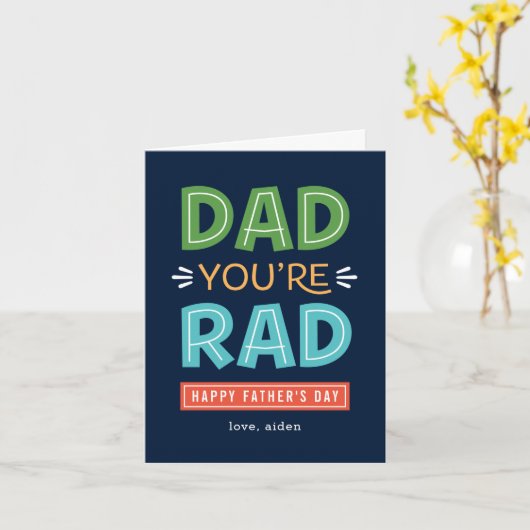 おもしろい素晴らしいカスタムパパの父のデイカード カード (黄色い花)