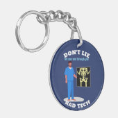 おもしろい素晴らしいテックカスタム放射線専門 キーホルダー (正面左)