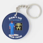 おもしろい素晴らしいテックカスタム放射線専門 キーホルダー (裏面)