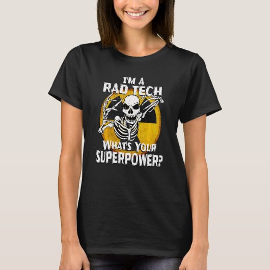 おもしろい素晴らしい技術放射線技師X線技術Ske Tシャツ (正面)