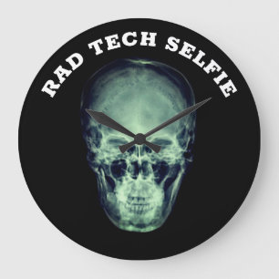 おもしろい素晴らしいTech Selfie X-ray ラージ壁時計