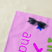 おもしろい素晴らしと私はヴァイオレットであなたの名前を知っている ビーチタオル (インサイチュ)