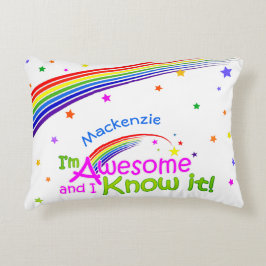 おもしろい素晴らしと私は白の虹でそれを知っている アクセントクッション