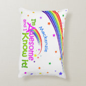 おもしろい素晴らしと私は白の虹でそれを知っている アクセントクッション (裏面(縦))