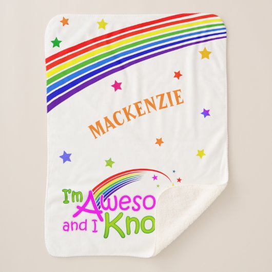 おもしろい素晴らしと私は白の虹でそれを知っている シェルパブランケット (正面)