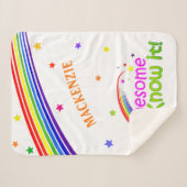 おもしろい素晴らしと私は白の虹でそれを知っている シェルパブランケット (正面(横))