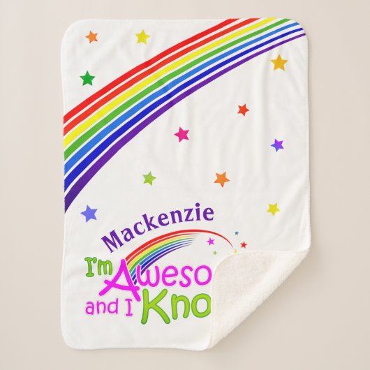 おもしろい素晴らしと私は白の虹でそれを知っている シェルパブランケット (正面)