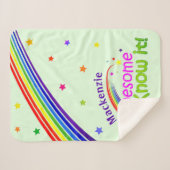 おもしろい素晴らしと私はGREENの虹でそれを知っている シェルパブランケット (正面(横))