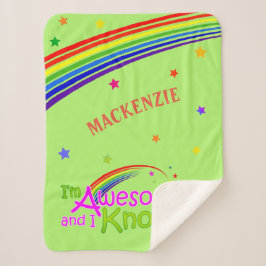 おもしろい素晴らしと私はGREENの虹でそれを知っている シェルパブランケット