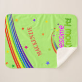 おもしろい素晴らしと私はGREENの虹でそれを知っている シェルパブランケット (正面(横))