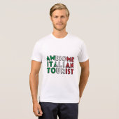 おもしろい素晴らしイタリアン観光客フラグタイポグラフィ Tシャツ (正面フル)