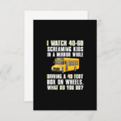 おもしろい素晴らしスクールバスの運転手 出欠カード (正面/裏面)